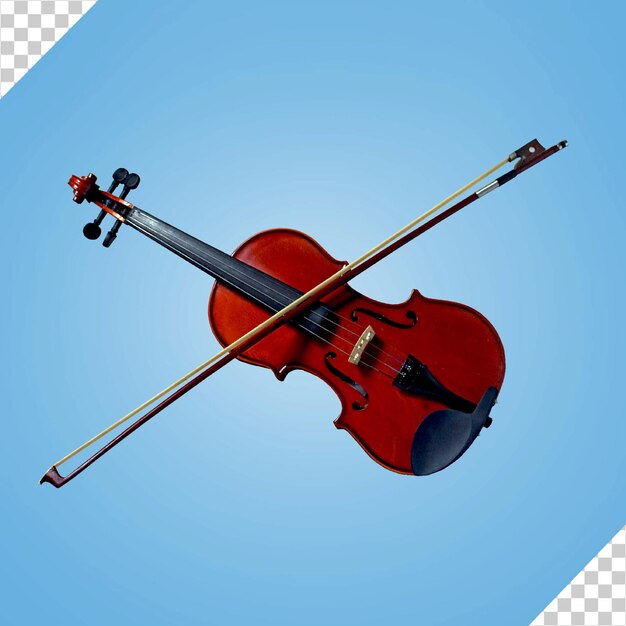 violin and bow psd transparent background