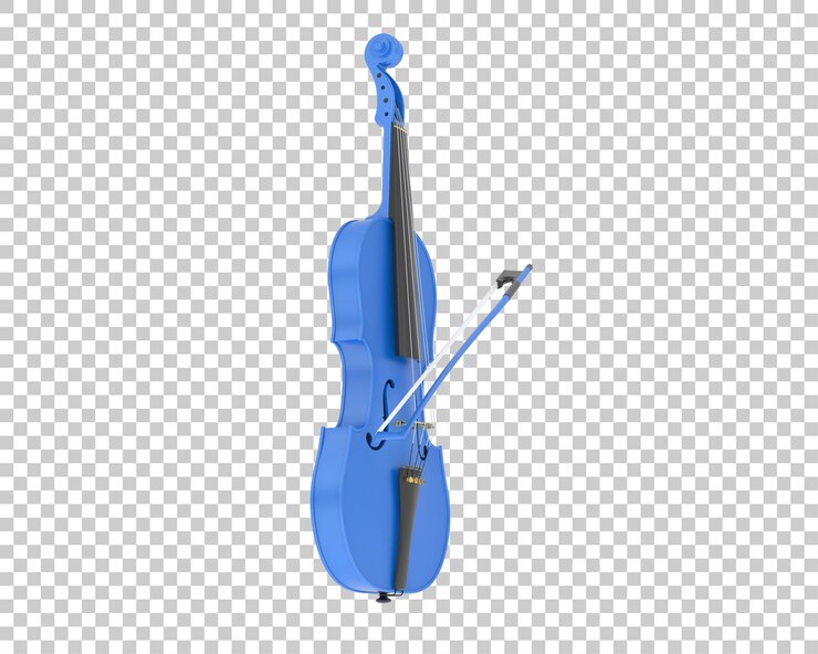 PSD violin isolated on background 3d rendering illustration