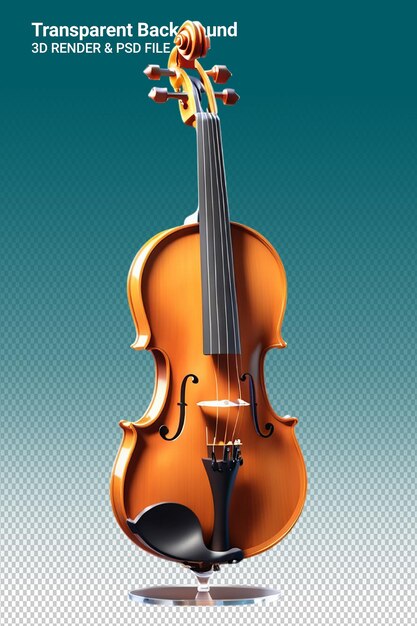 PSD a violin that has a bow on it