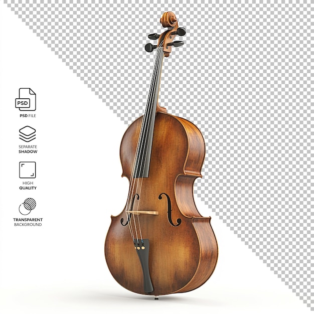 violoncello isolated without background
