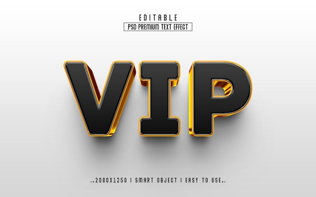 PSD vip 3d editable text effect premium psd with background