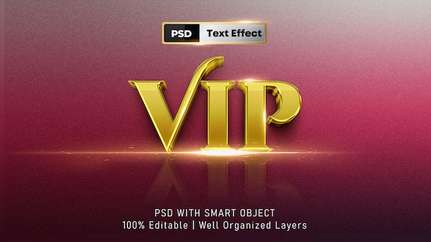 VIP 3D editable text effect