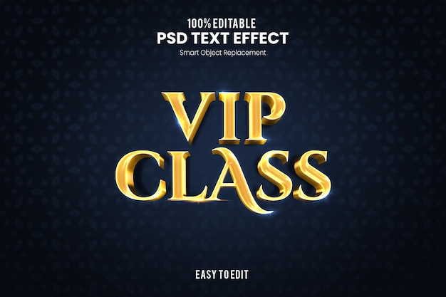 PSD vip class elegant exclusief en premium teksteffect