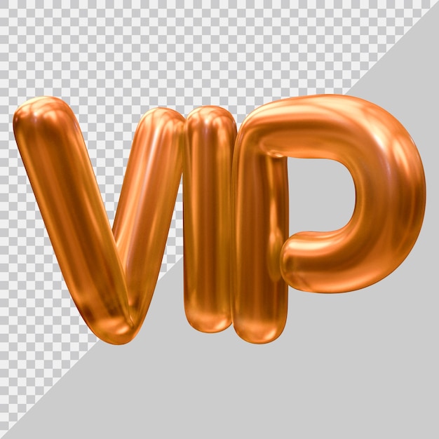 vip text with 3d modern style