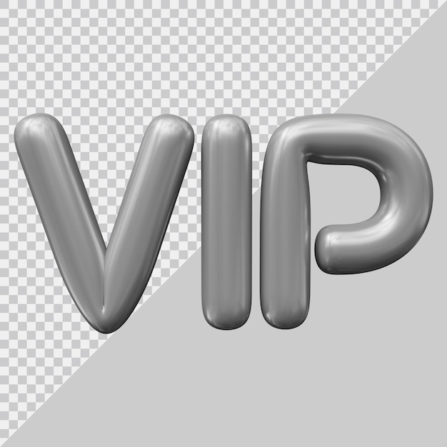Vip text with 3d modern style