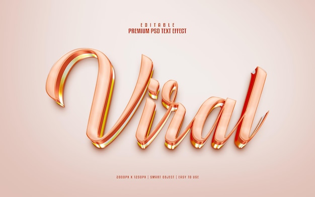 PSD viral editable premium psd text effect