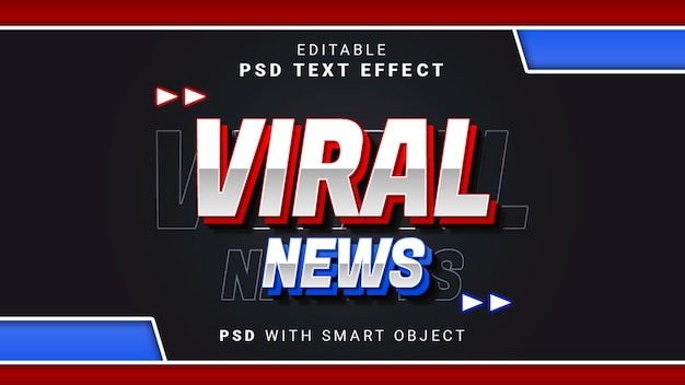 PSD viral news text effect