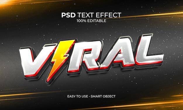viral with light text effect