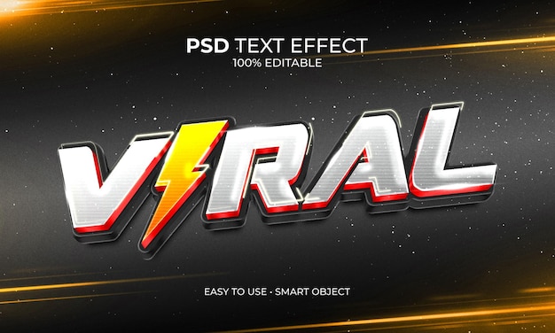 PSD viral with light text effect