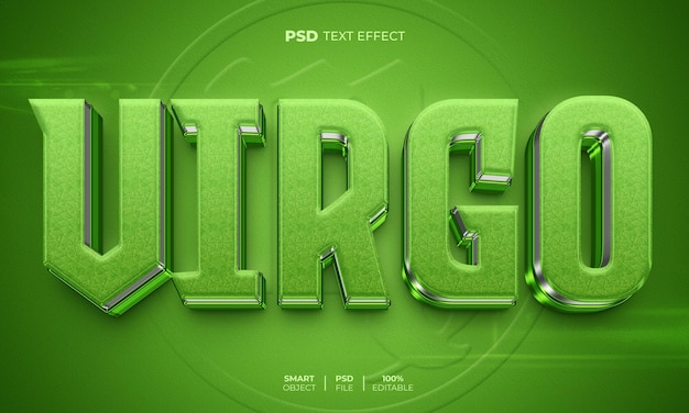 Virgo 3d editable text effect