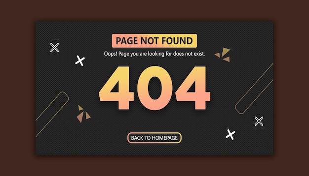 Virhe 404 -konsepti aloitussivulle