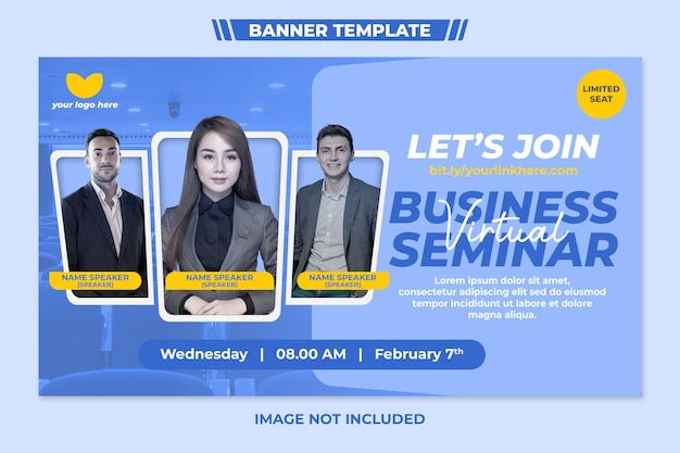가상 비즈니스 세미나 초청 배너 템플릿
