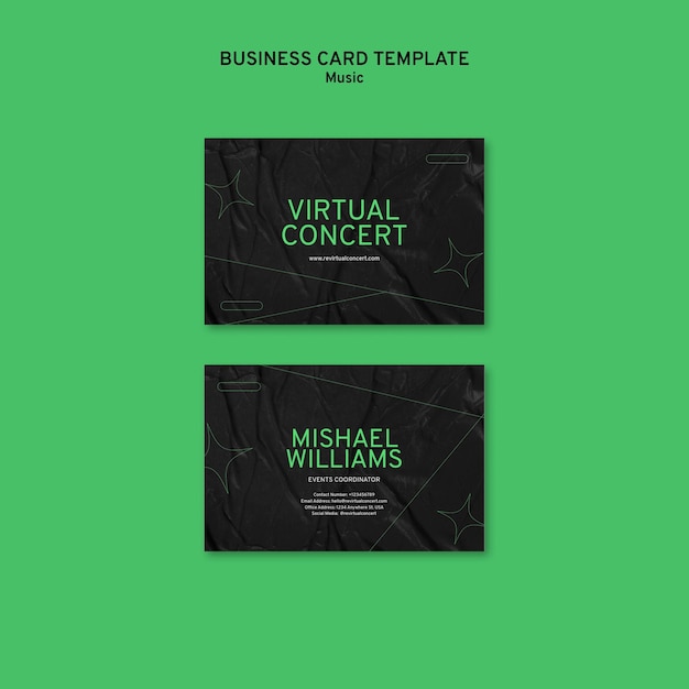 PSD virtual concert business card