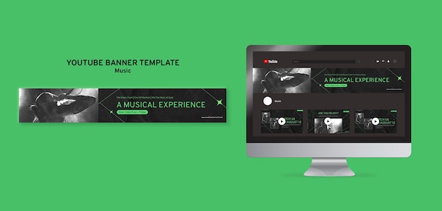 PSD virtual concert youtube banner template