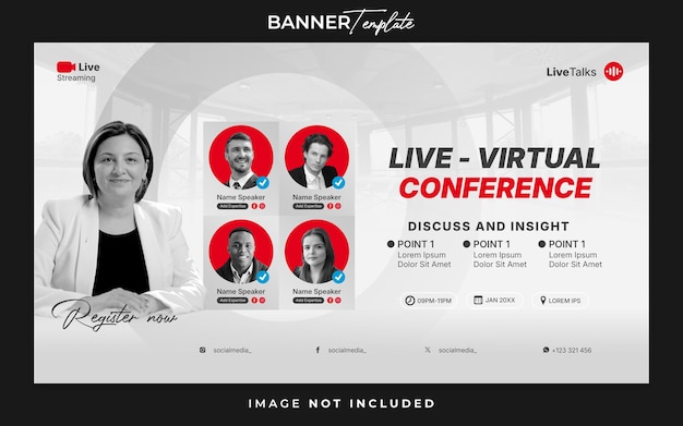 Virtual Conference Social Media Banner Template