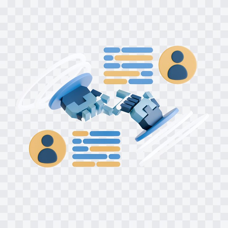 PSD virtual deal 3d illustration