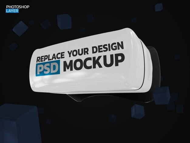 Virtual reality 3d rendering mockup design