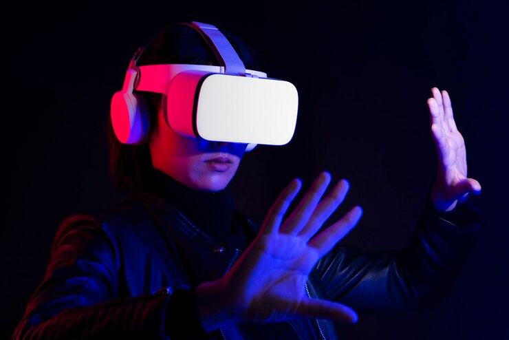 PSD virtual reality headset psd mockup entertainment technology