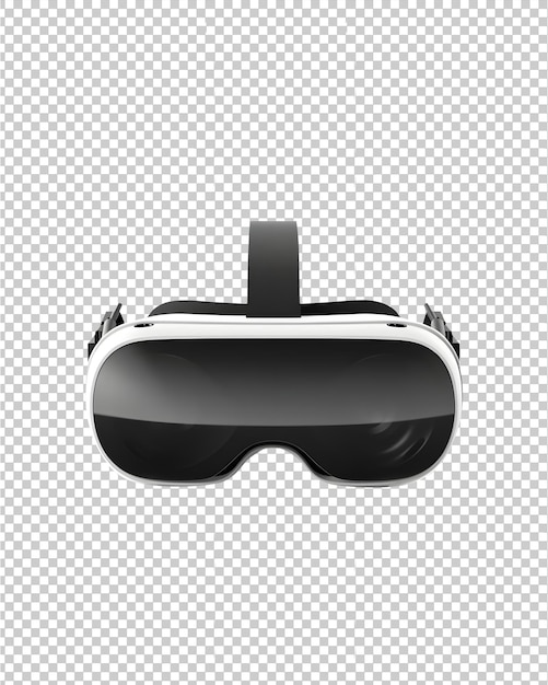 Virtual reality headset or vr goggles isolated on transparent background