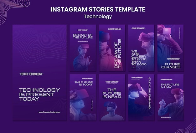 Modelli di storie instagram in realtà virtuale