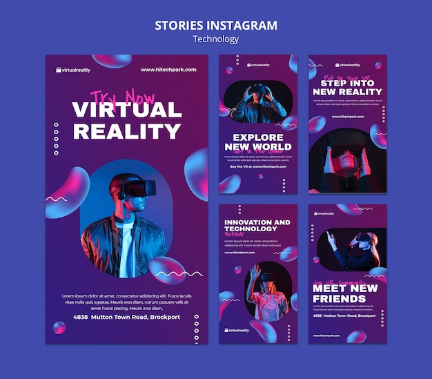 PSD virtual reality instagram-verhalen