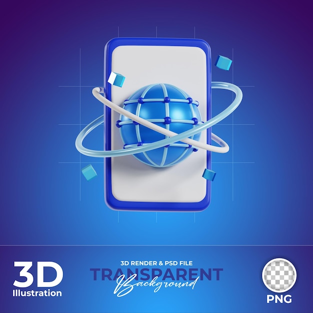 PSD virtual reality metaverse 3d illustration on a transparent background