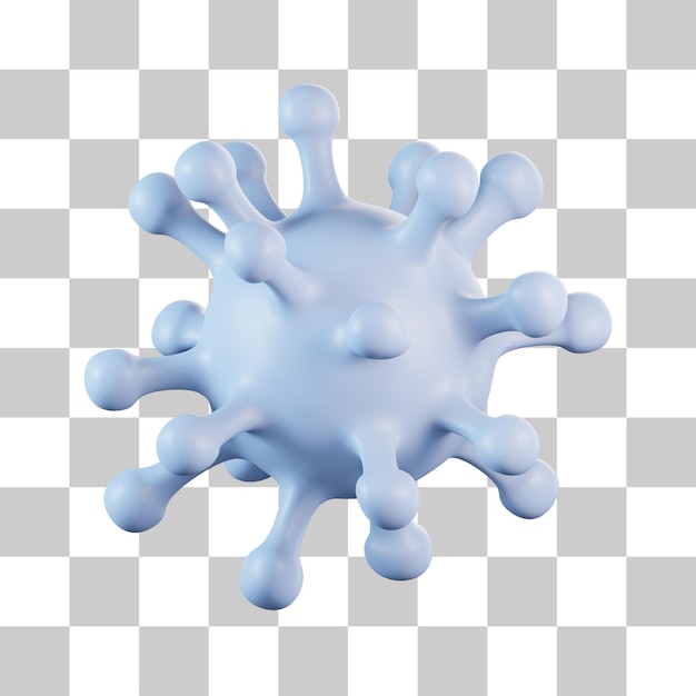 PSD virus cell 3d icon