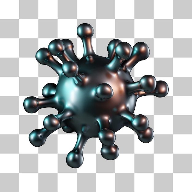 Virus cell 3D Icon