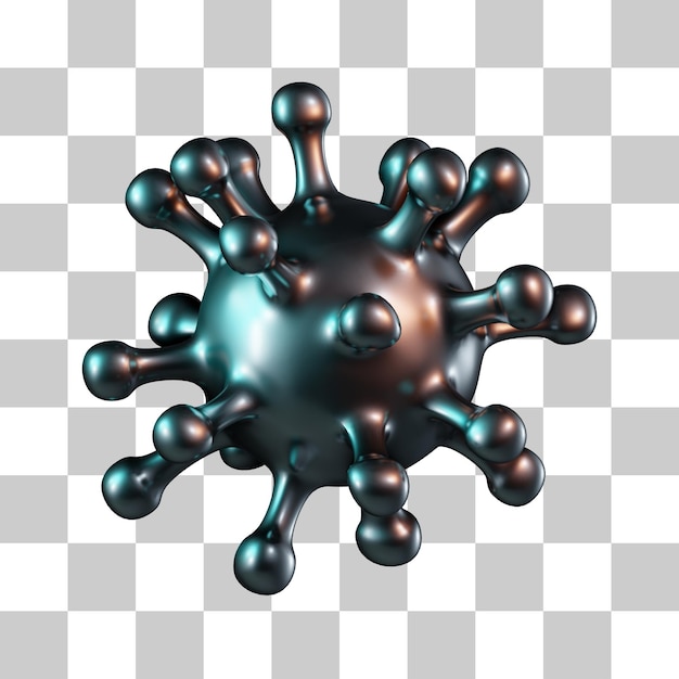 PSD virus cell 3d icon