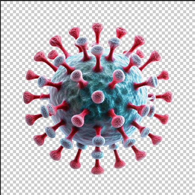 Virus geïsoleerd op doorzichtige achtergrond