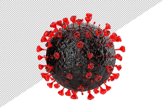 Virus molecuul geïsoleerd op een witte achtergrond. 3d illustratie