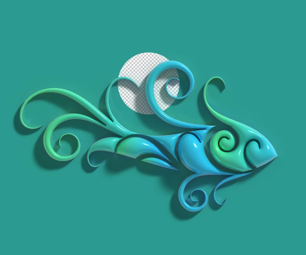 Vis Logo Typografisch Transparant Psd