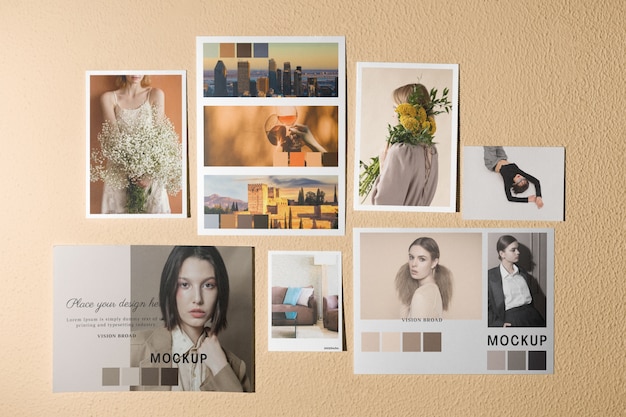 PSD vision board mockup design