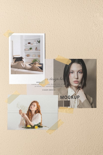 Vision board mockup design