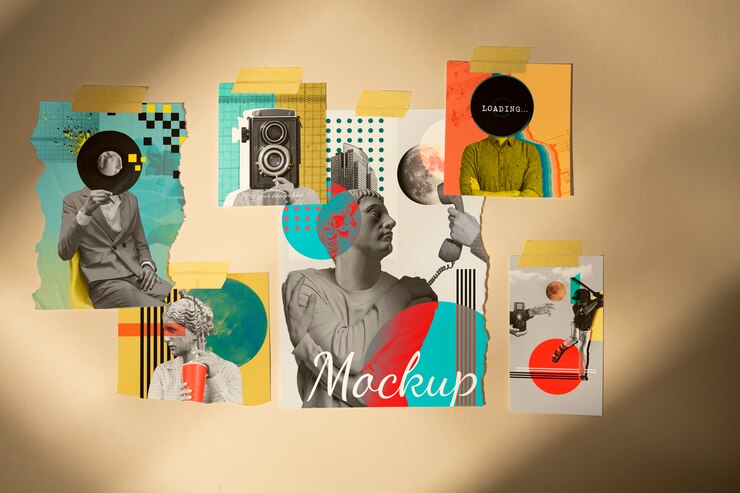 PSD vision board mockup design