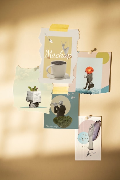 Vision board mockup-ontwerp