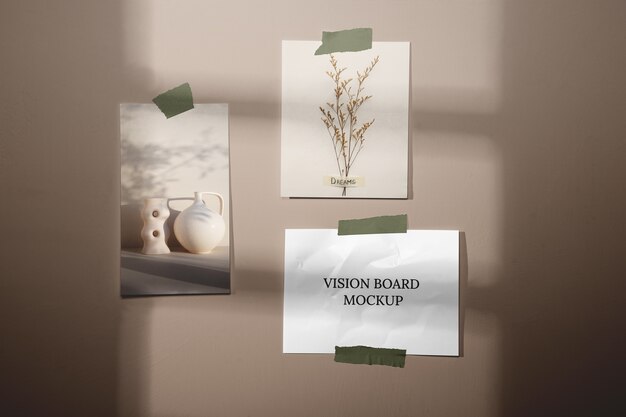 PSD vision board mockup