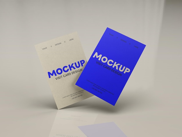 PSD visit card business mockup in minimal sceen