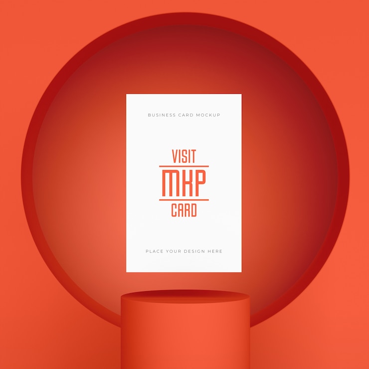 PSD visit card design mockup design