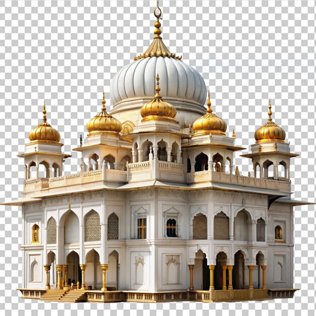 Visit a historical gurudwara on transparent background