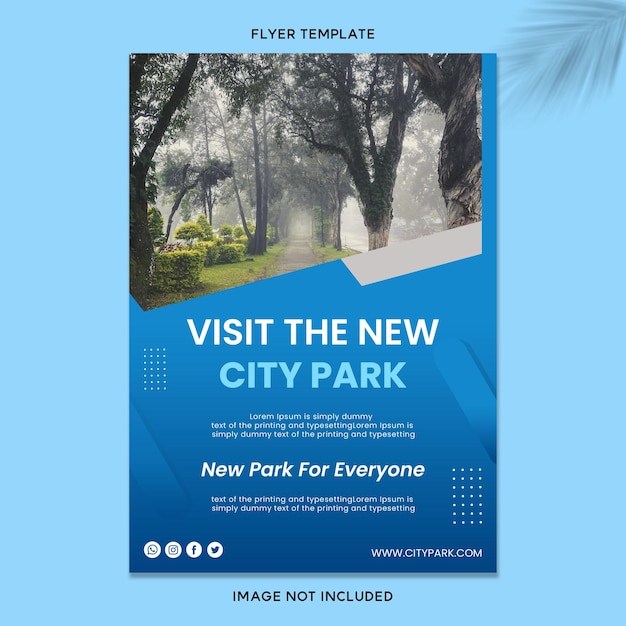 New City Park 전단지 템플릿 디자인 방문