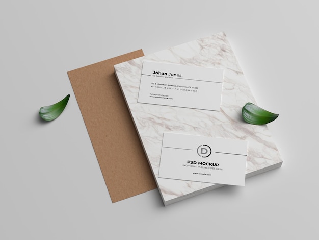 PSD visitekaartje mockup design geïsoleerd