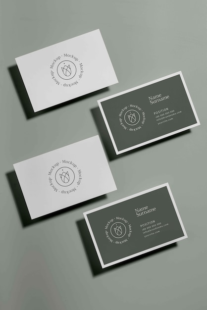 Visiting business card design mockup