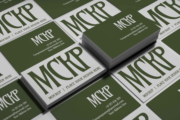 Visiting business card design mockup