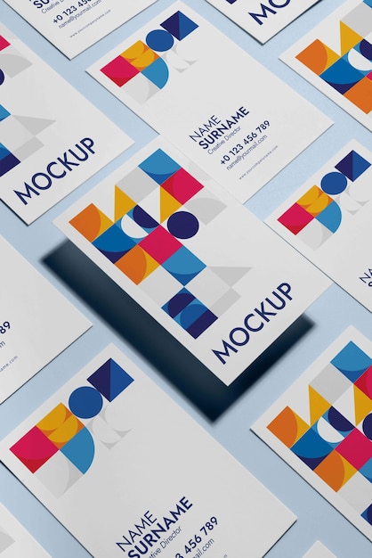 PSD visiting business card design mockup