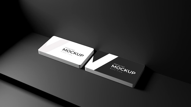 visiting card mockup 3d rendered