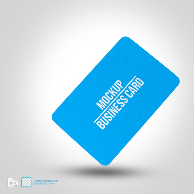 PSD visiting card mockup with editable colour