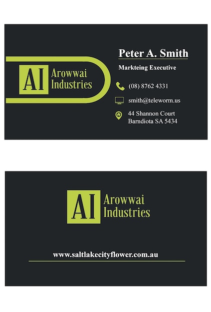 Visiting card templates