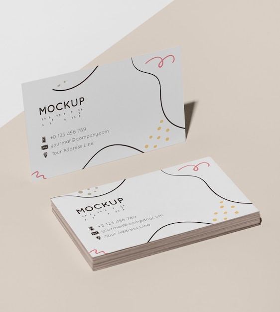 visiting card with braille
