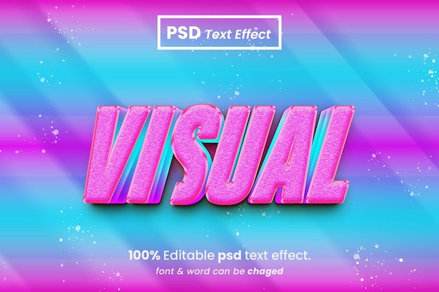 PSD effetto testo visivo 3d